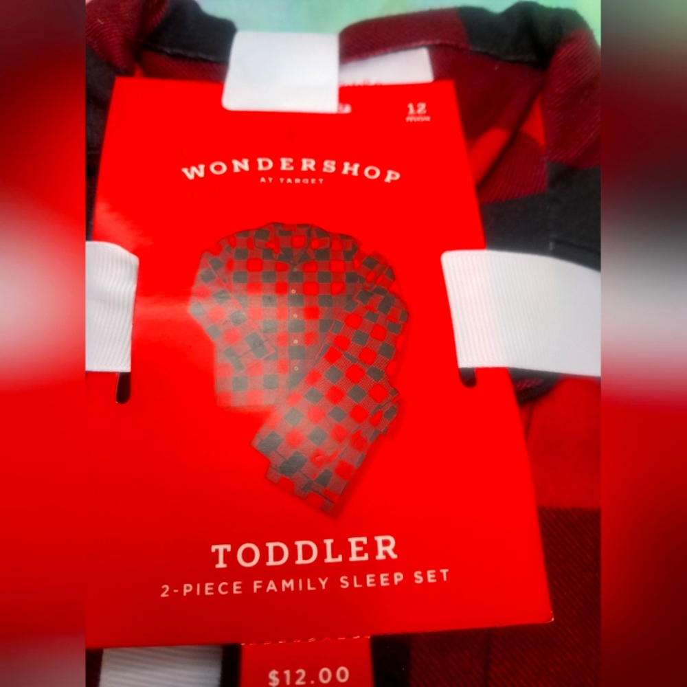 Red Plaid Toddler Sleep Set